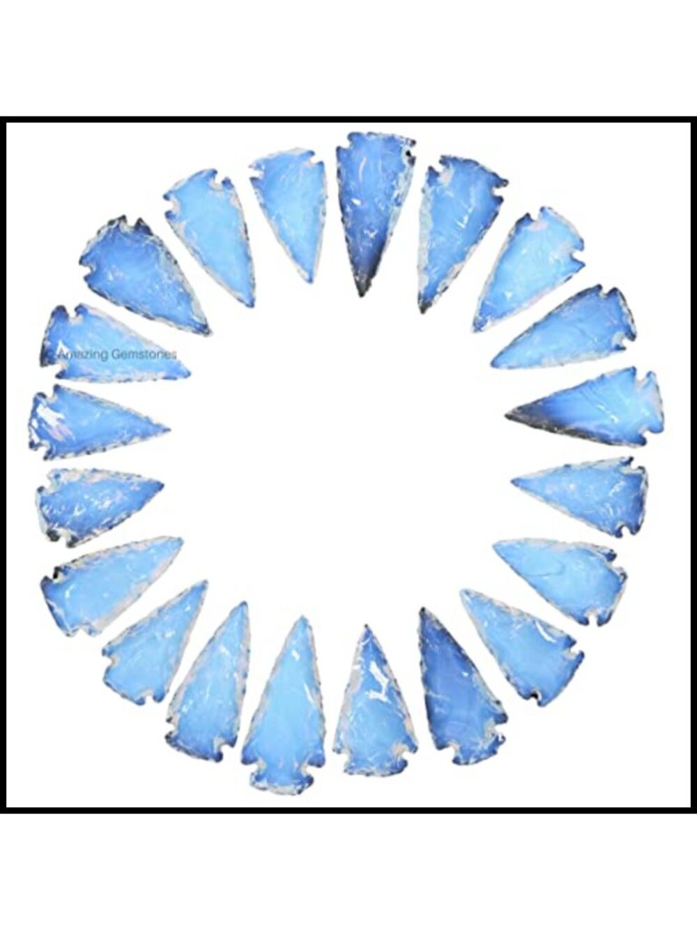 Opalite Arrowhead Set 20 Pieces Crystal Healing Stone DIY Jewelry Making